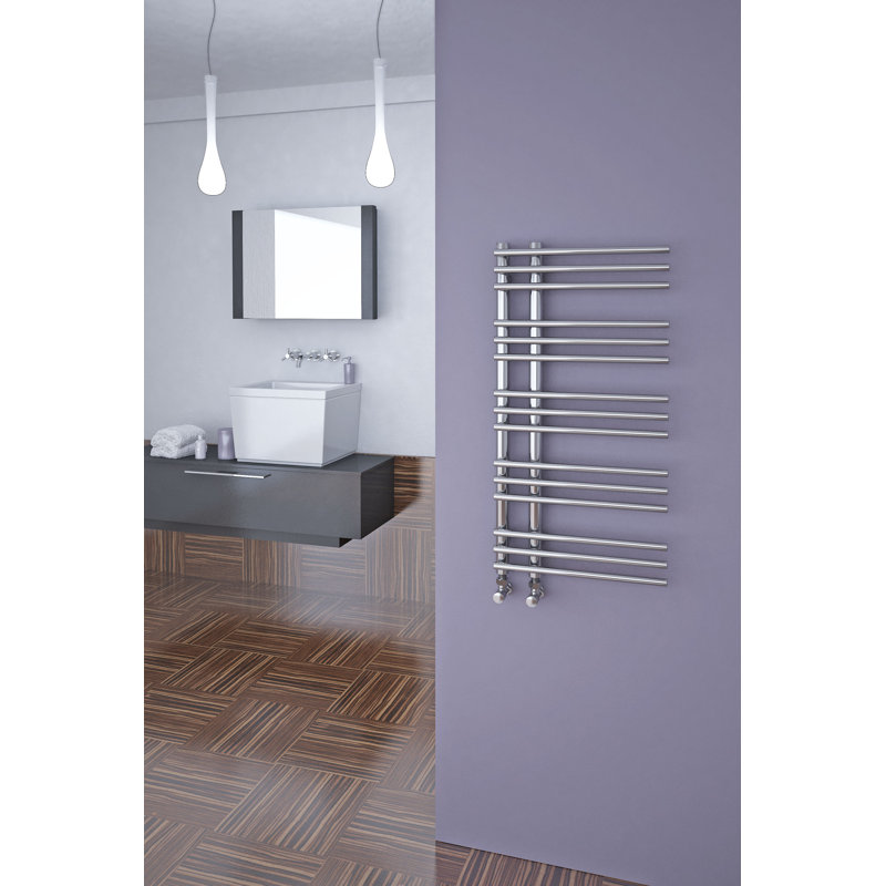 Helwig Flat Panel Towel Rail Heated Towel Rails, 90cm H x 50cm W x 8cm D