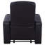 Fauteuil inclinable noir rembourré avec porte-gobelet
