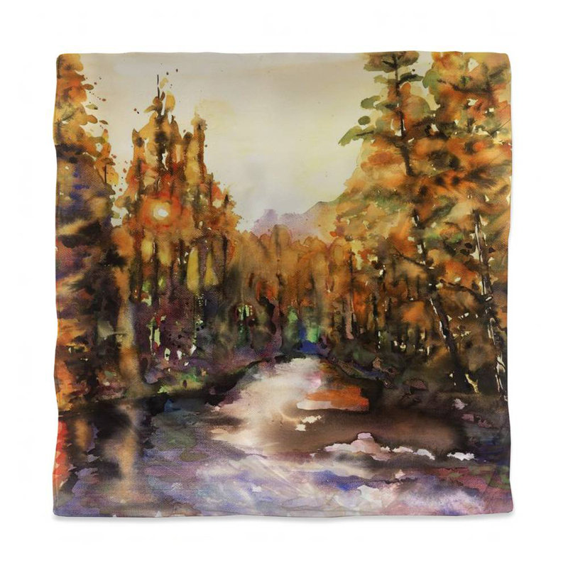 Housse de couette Yellow Illustrative Trees | Merced River Decor