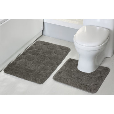 3D Effect Supersoft High Density Anti Slip Cobla Bath Mat Set