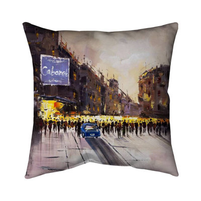 Ready for the show - 16"x16" Outdoors Throw pillow - Spun poly - Print on demand
