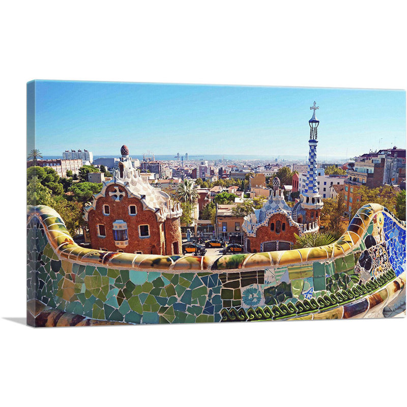Barcelone, Espagne, reproduction de photo sur toile tendue, H 12 po x l 18 po x P 0,75 po