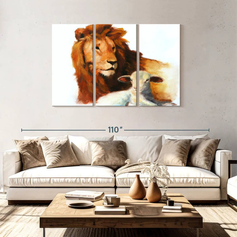 Lion And Lamb, 48" H x 74" W