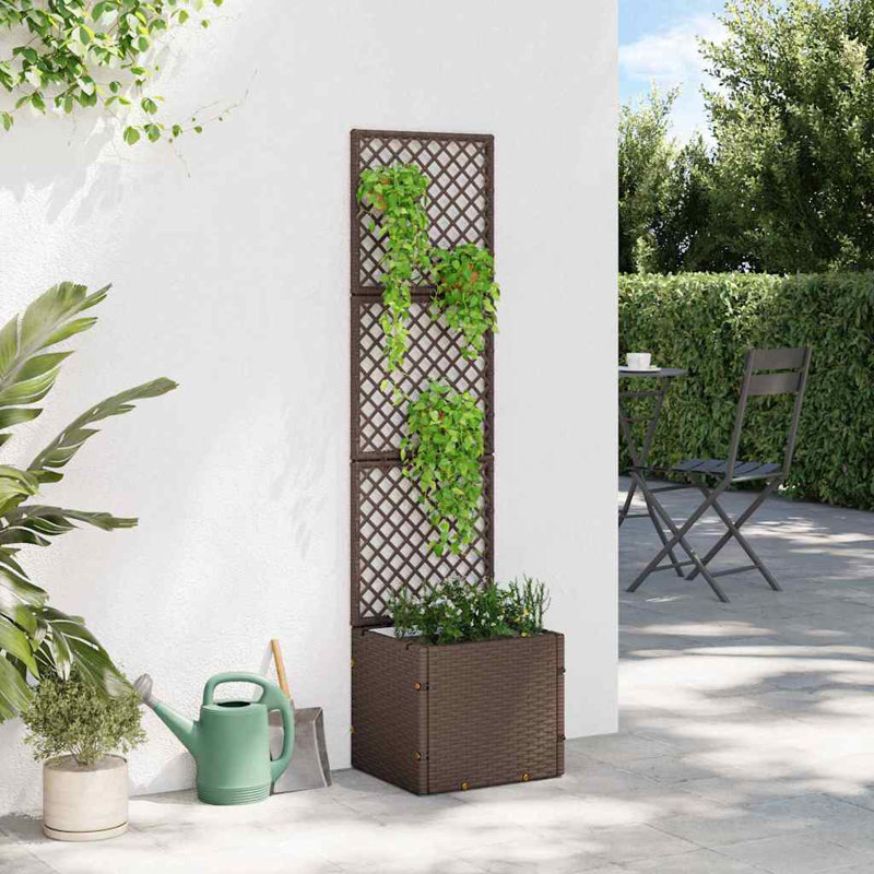 Rattan Pot Planter, Brown