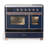 Majestic III Series 40 Inch Induction Range with 6 Induction Elements in Mightnight Blue (Copper Trim)-124828937-124828933