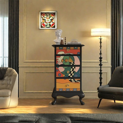 Sturdy Ash Wood Frame Decorative Cabinet