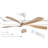 Whisper 52" 5 ABS Blade Propeller Classic Ceiling Fan with LED Lights and Remote Control-650897666