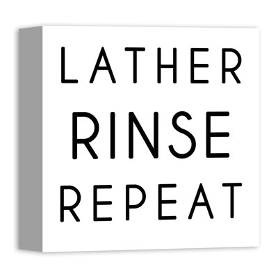 «Lather Rinse Répétition», reproduction d'art textuel sur toile