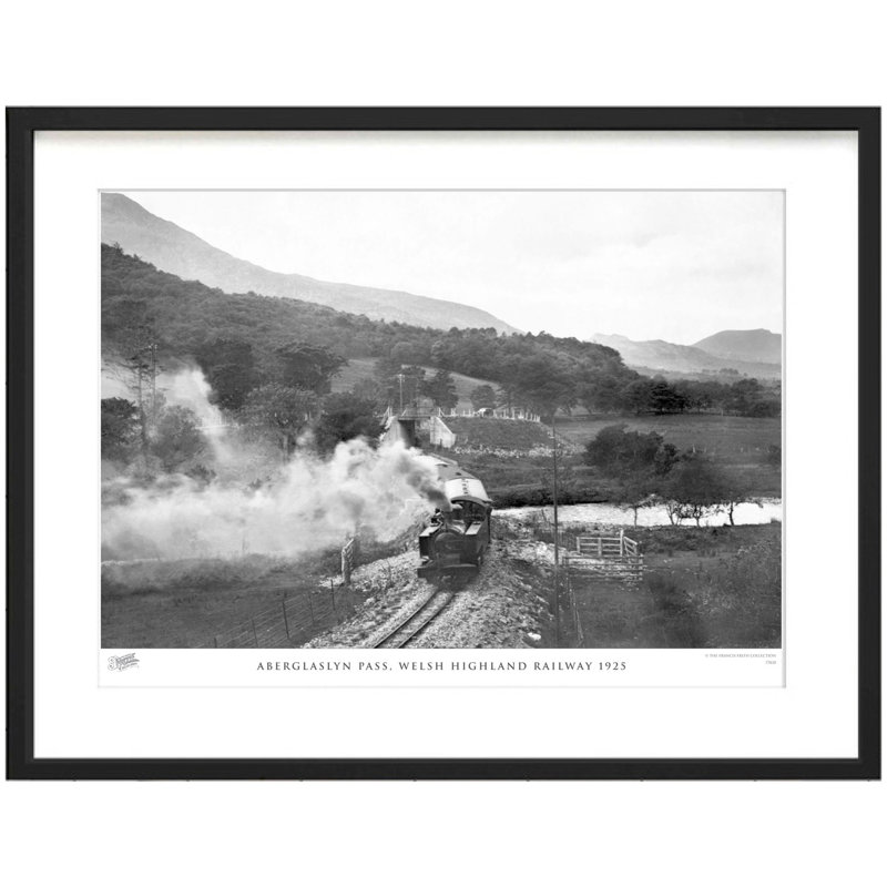 Aberglaslyn Pass, Welsh Highland Railway 1925 - Single Picture Frame Print, 40cm H x 50cm W x 2.3cm D