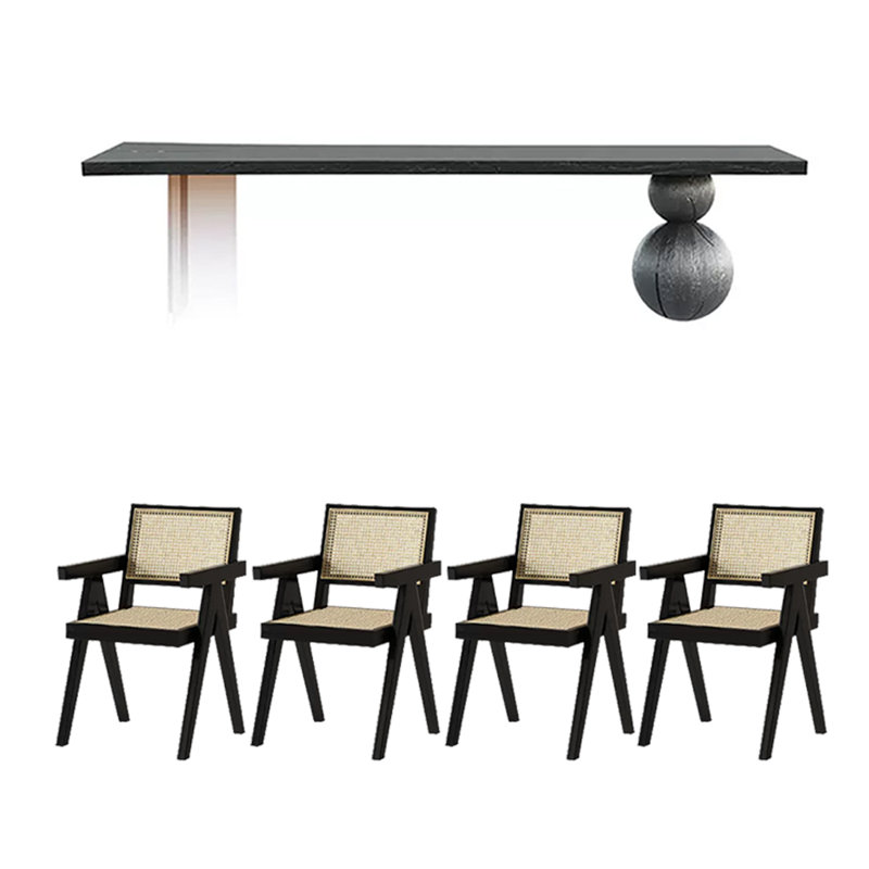 Ensemble de salle à manger rectangulaire, H 29,53 po x L 62,99 po x l 25,59 po