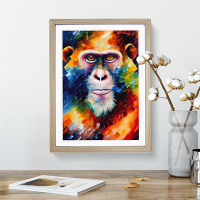 Monkey Portrait No.4 - Framed Print