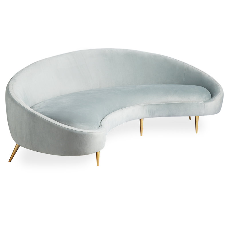 Ether Curved Sofa, Bergamo Azure