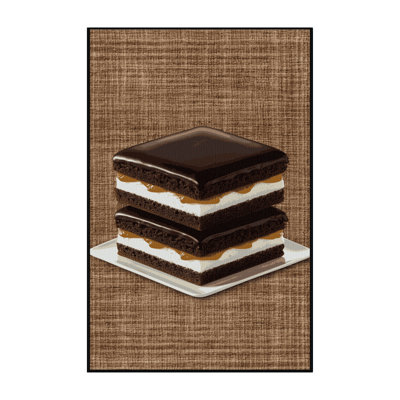Washable Sachertorte Desserts Area Rug