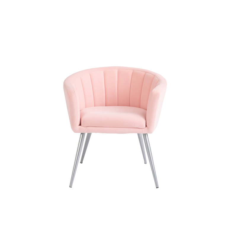 Ilpo Velvet Barrel Chair, Pink