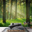 Murale printemps vert forêt-88769640
