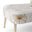 Chaise d'appoint abstraite rembourrée à motif floral - ligne minimaliste florale beige-1492696779
