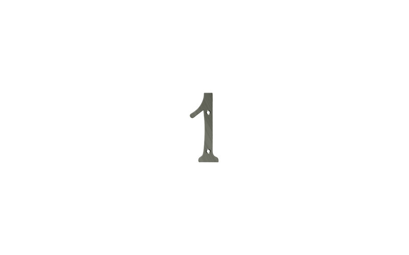 Deltana RN4-4U15A 4" Numbers; Solid Brass; Antique Nickel Finish, Antique Nickel