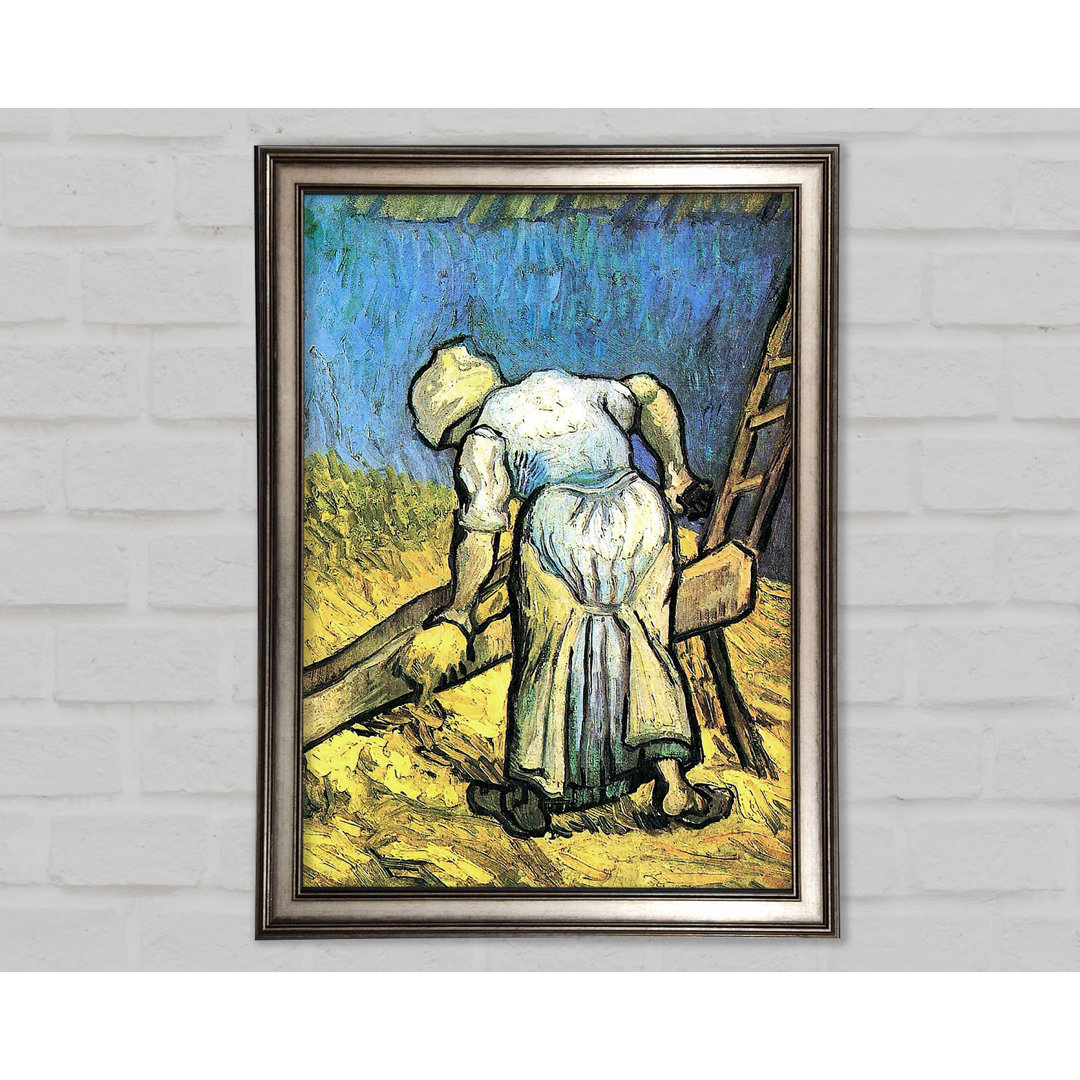 Van Gogh Ein Bauer mäht Heu - Einzelner Bilderrahmen Kunstdrucke