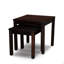 Ensemble de 2 tables gigognes en eucalyptus, espresso