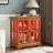 32" Glass Display Cabinet with Smartphone-Controlled LED Lights, Sideboard Buffet Credenza with Glass Doors & Adjustable Shelves, Small Storage Cabinet for Collectibles, Living Room, Apartment-1898824414