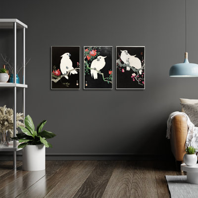 The White Cockatoos by Ohara Koson - 3 Piece Wrapped Canvas Print