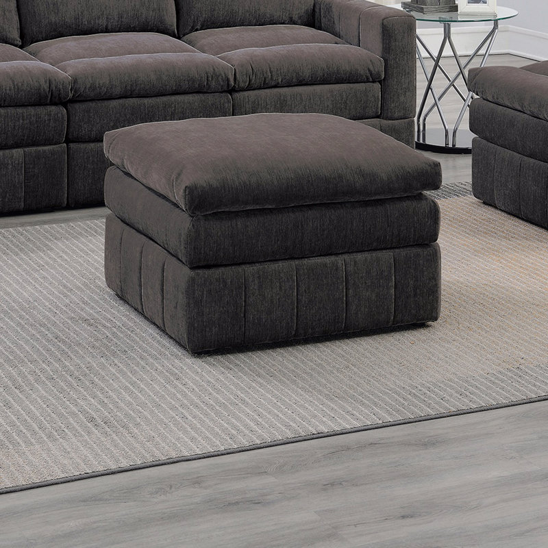 Repose-pieds contemporain 1pc, Brown