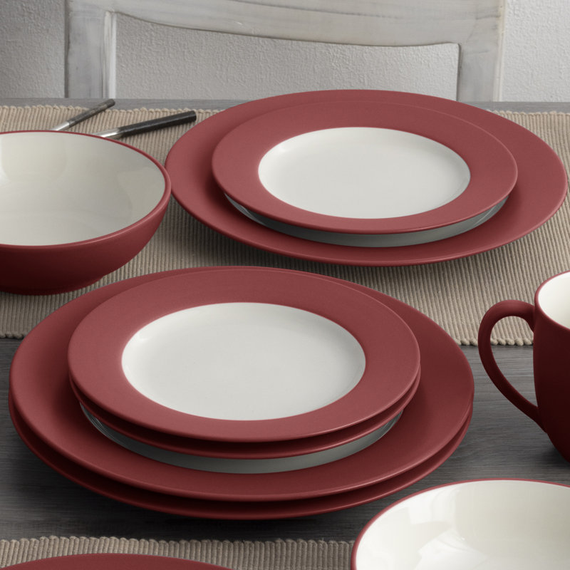Noritake Colorwave Rim Salad Plates, 8-1/4", Raspberry