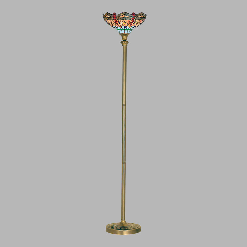Dnkirk 173cm Antique Brass Torchiere Floor Lamp