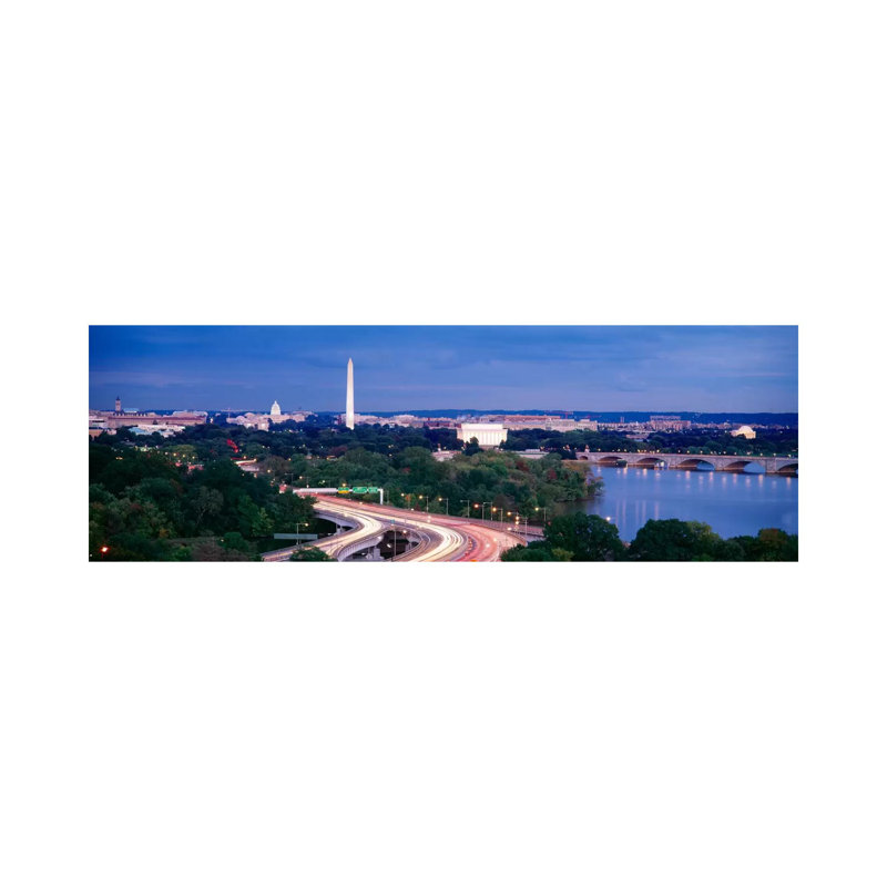 High Angle View Of A Cityscape, Washington DC, USA - Wrapped Canvas Panoramic Print, 152.4 cm H x 50.8 cm W x 1.91 cm D
