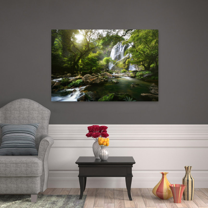 Art contemporain contemporain Moss Forest, H 32 po x l 48 po
