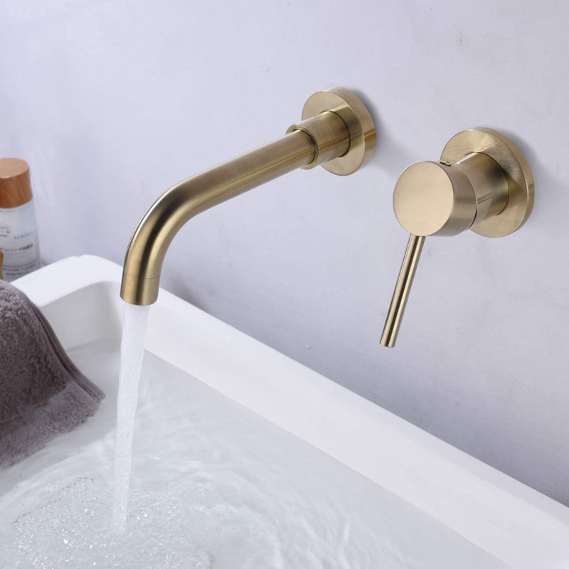 Single-handle Bathroom Faucet, Brushed Gold