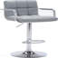 Tabouret d'appoint - accoudoir pivotant contemporain réglable avec coussin, gris-130213977