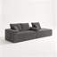 Canapé modulaire en forme de L en flanelle désossée avec assise spacieuse, choix de méridienne orientée à droite, double poches latérales, aucun assemblage requis-132440248-132440251-132440253