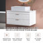 Ensemble de meuble-lavabo flottant moderne 31,5 po avec lavabo vasque en céramique et armoire de rangement Orlena