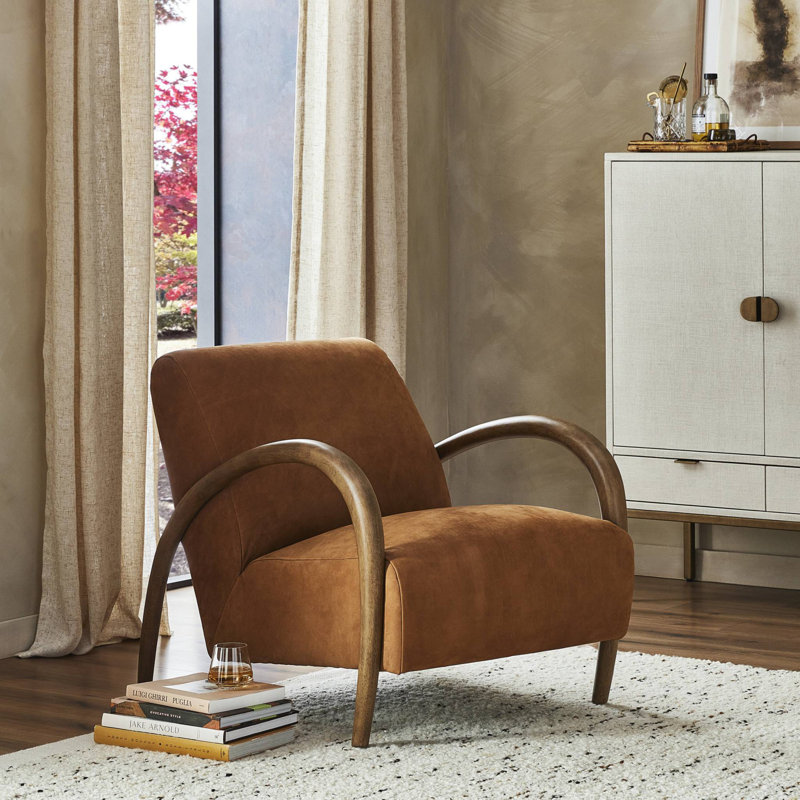 Sandro Leather Armchair, Chalet Shearling