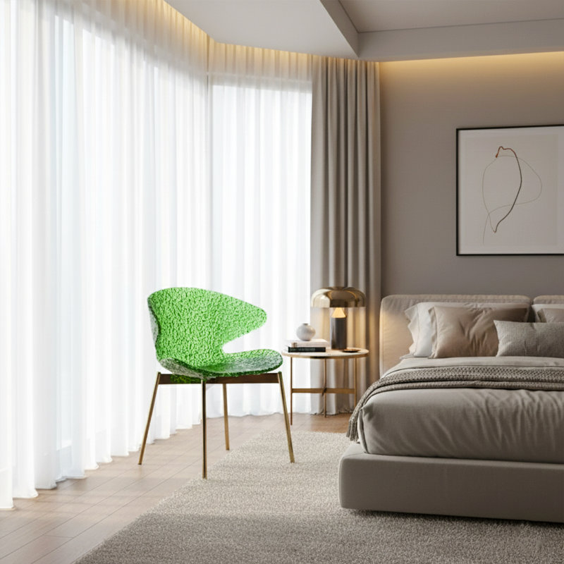 Swan Chair – Iconic Design With Elegant Light Reflection, Purple Touch