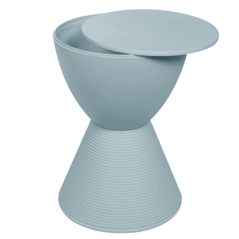 Table de bout tambour en sablier Durant Durant, Single, Bleu cendré