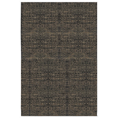 Gemini Geometric Area Rug in Black/Tan