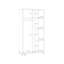 Ekram Wardobe with shelves and clothes rail, 100cm W x 196cm H x 53cm D