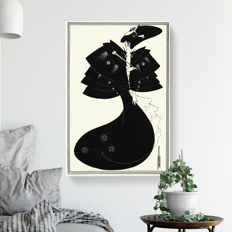 The Black Cape Vol.2 by Aubrey Beardsley - Wrapped Canvas, 60cm H x 40cm W x 3cm D
