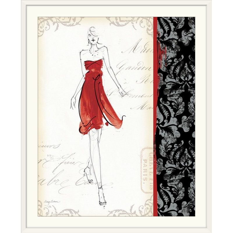 «French Couture IV» par Avery Tillmon, impression, H 23 po x l 20 po x P 1 po, Cadre blanc