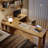 Burlywood L-Shaped Solid Wood Executive Desk-789392686