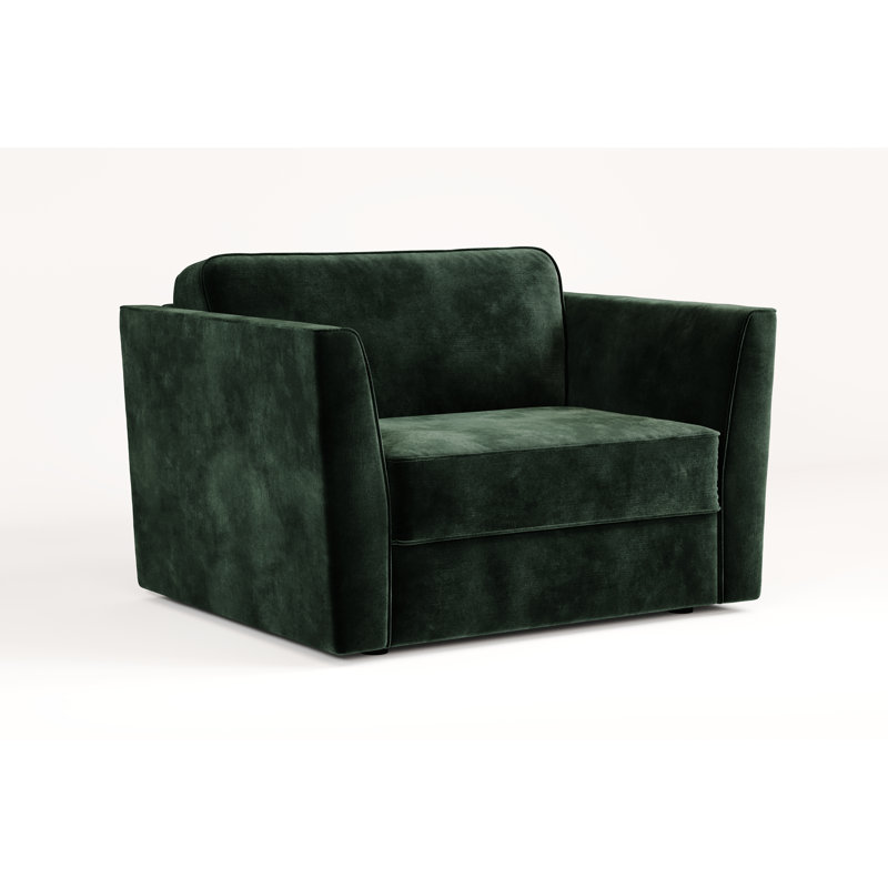 Jay-Be® Elegance Snuggler Sofa Bed with e-Sprung™ Mattress - Luxe Velvet, Saffron
