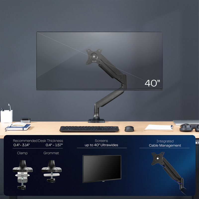 Support pour écran d'ordinateur de bureau de 40 po VIVO Ultrawide