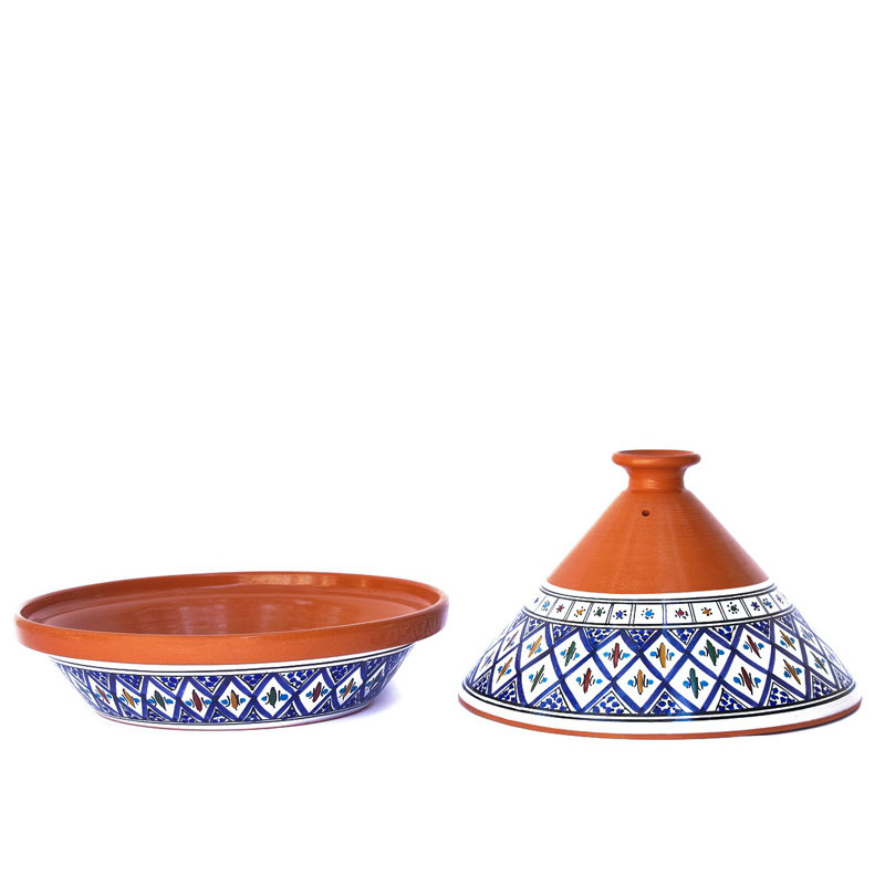 Tajine marocain Kamsah, Bleu, 8 pintes