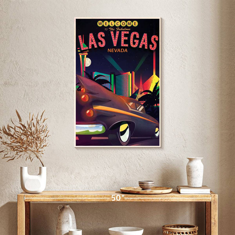 «Fabulous Las Vegas Nevada», reproduction sur toile, H 36 po x l 24 po x P 1,25 po