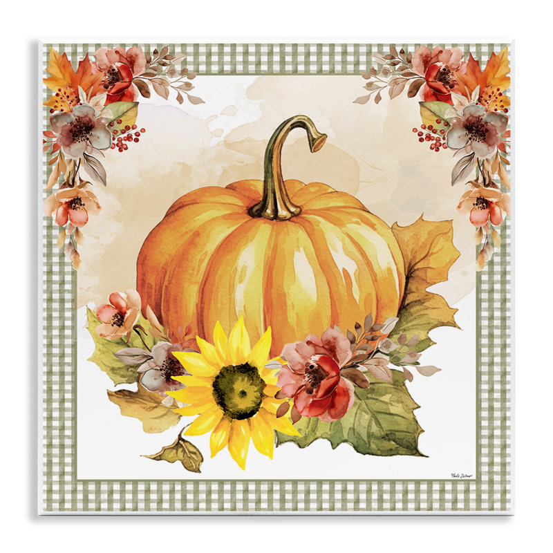 «Pumpkin with Flower Accent», art mural par Nicole DeCamp