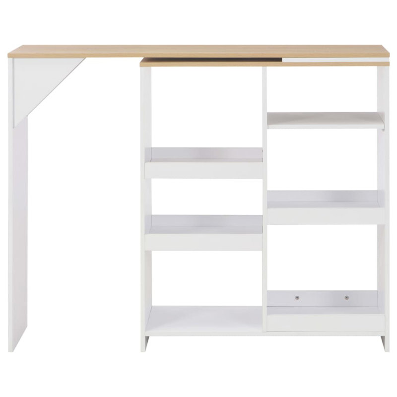 Sais Dining Table, White, Natural