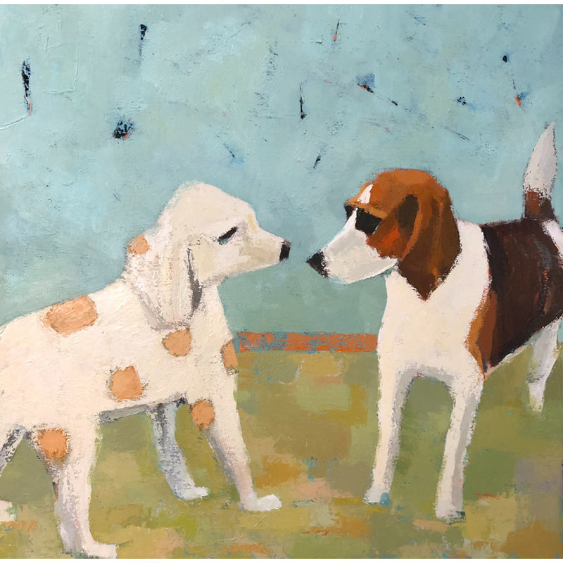 «Meet And Greet» par Phyllis Adams, H 17,25 po x l 21,25 po x P 0,875 po