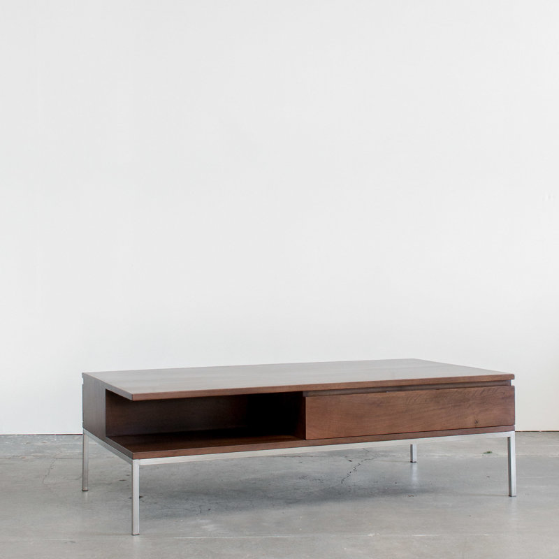 Jelso Walnut Coffee Table with Storage, Classic Walnut